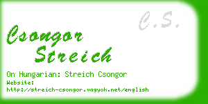 csongor streich business card